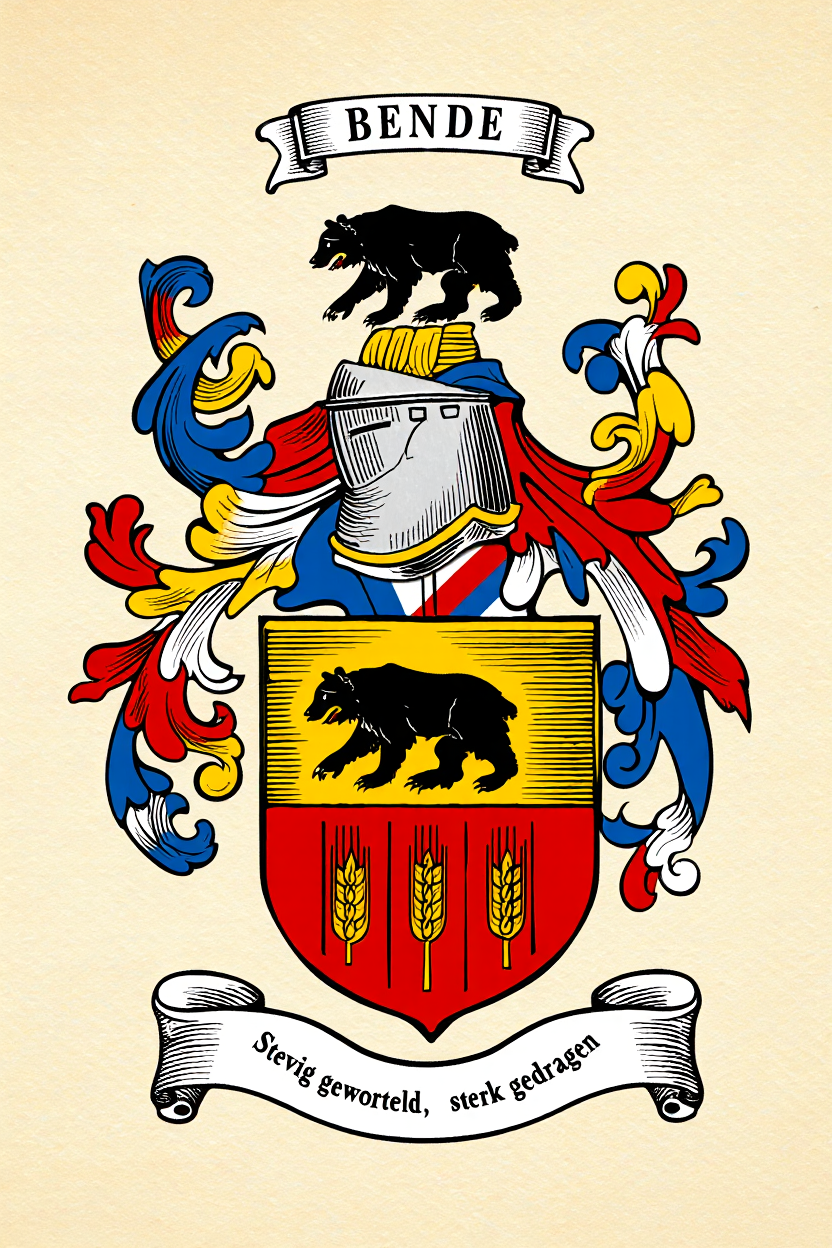 Familiewapen van de achternaam BENDE (vergrendeld)
