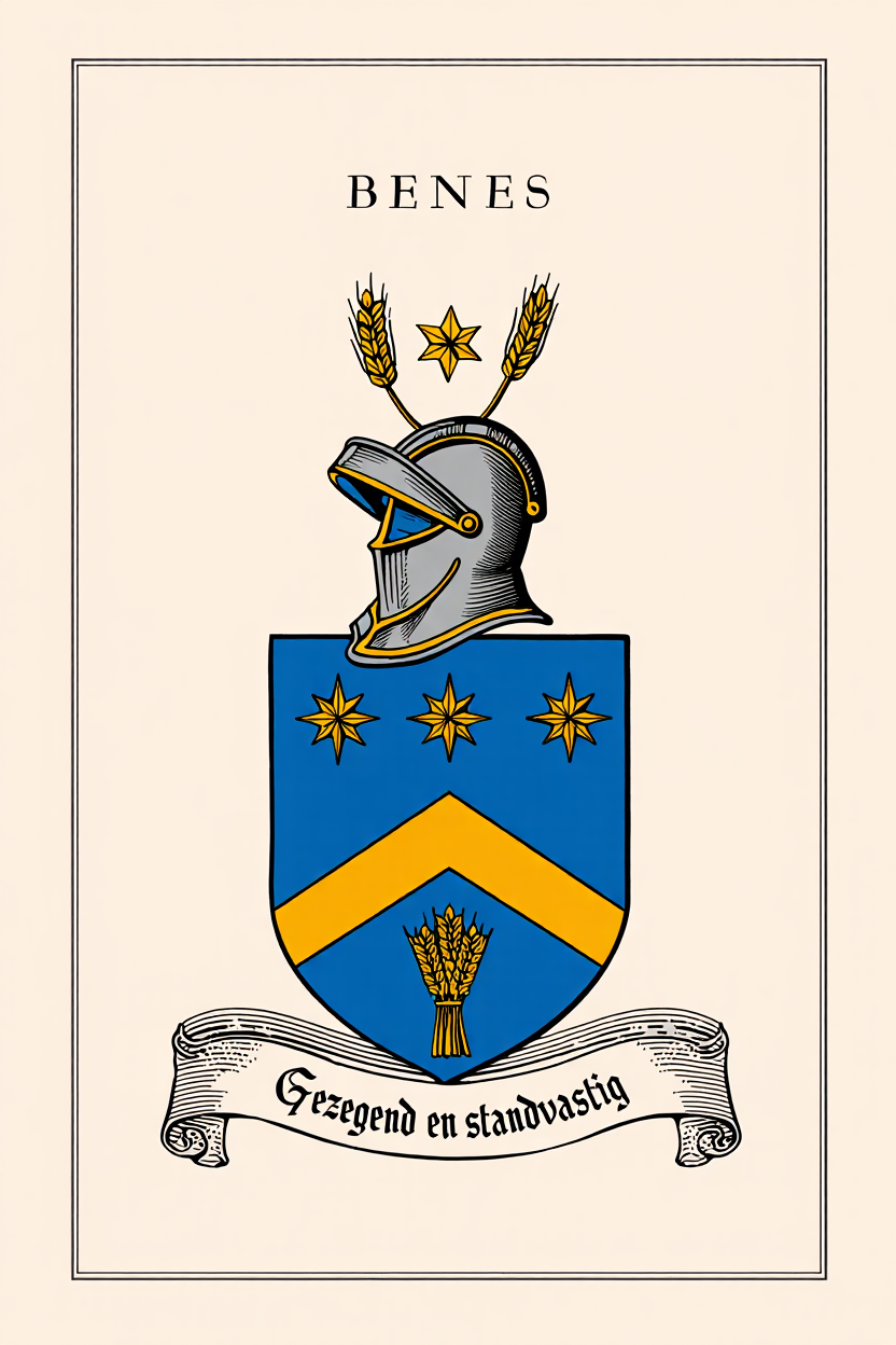 Familiewapen van de achternaam BENES (vergrendeld)