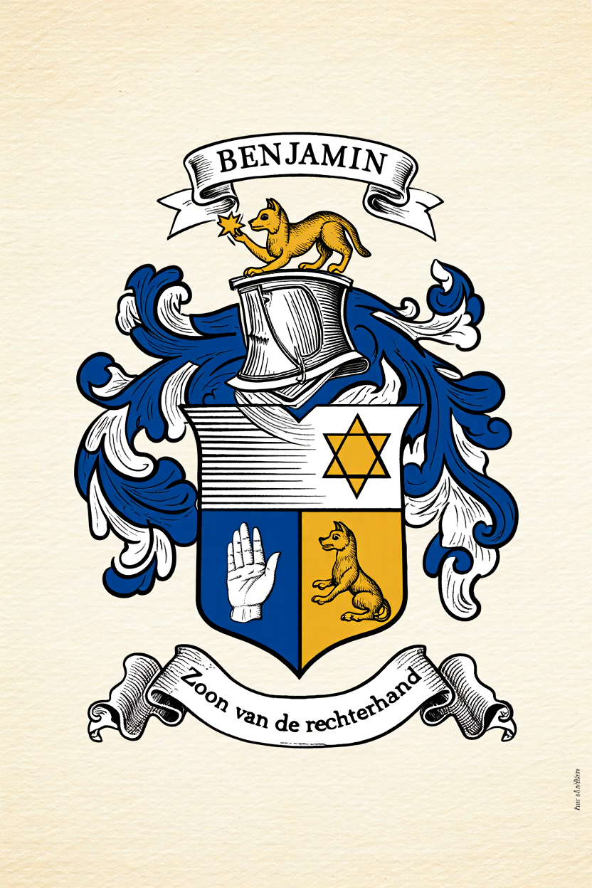 Familiewapen van de achternaam BENJAMIN (vergrendeld)