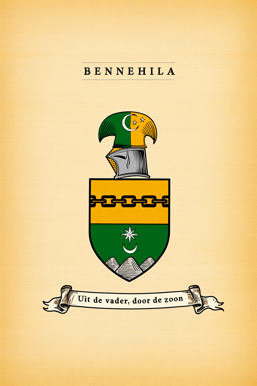 Familiewapen van de achternaam BENNEHILA (vergrendeld)
