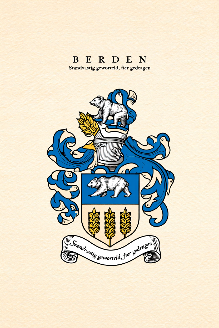 Familiewapen van de achternaam BERDEN (vergrendeld)