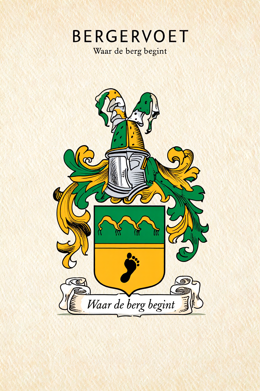 Familiewapen van de achternaam BERGERVOET (vergrendeld)