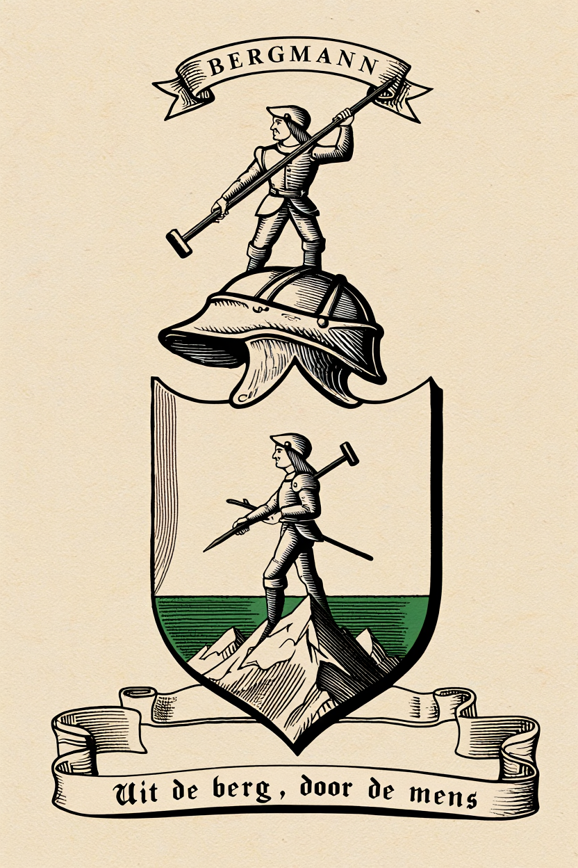 Familiewapen van de achternaam BERGMANN (vergrendeld)