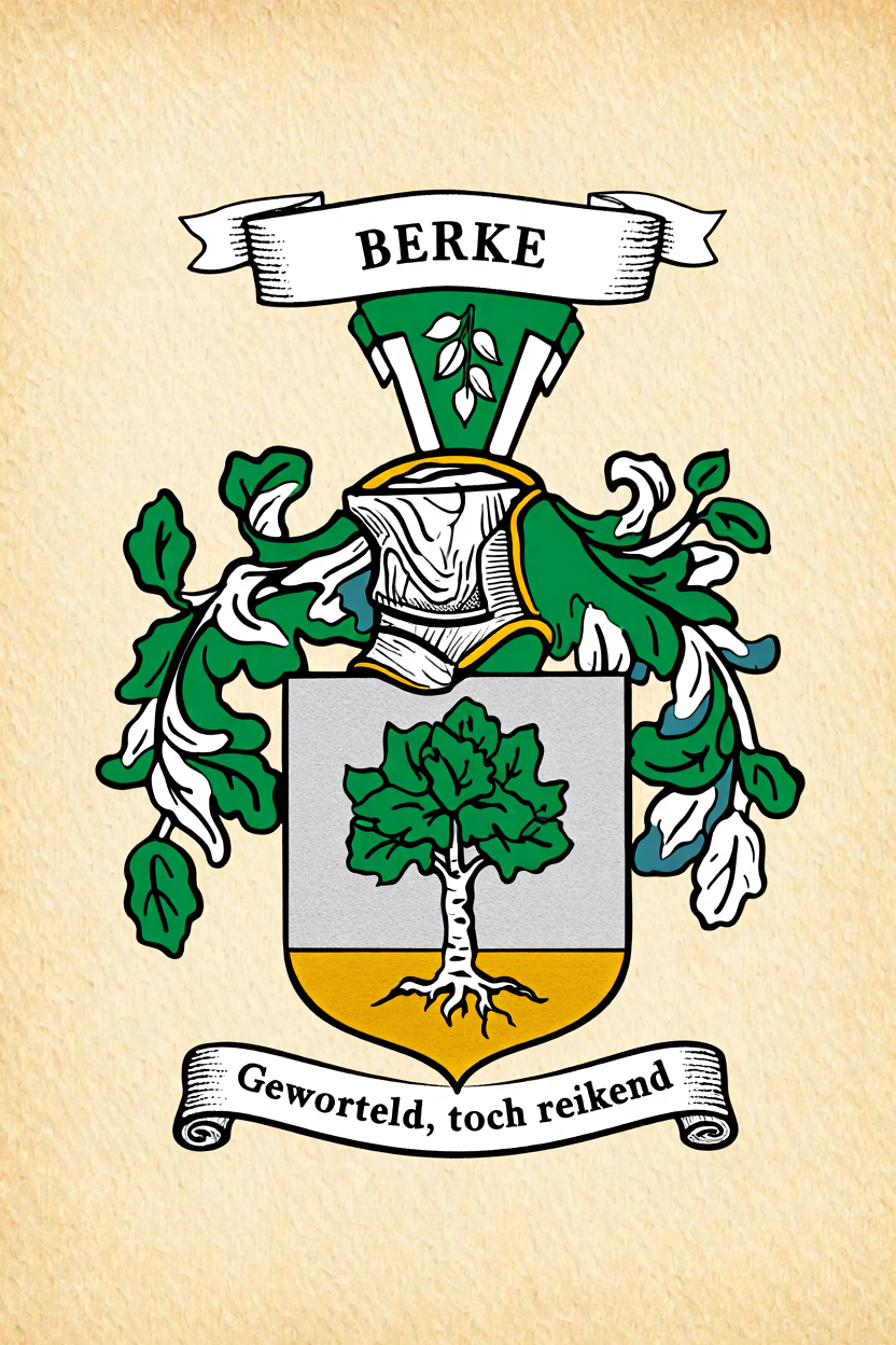 Familiewapen van de achternaam BERKE (vergrendeld)