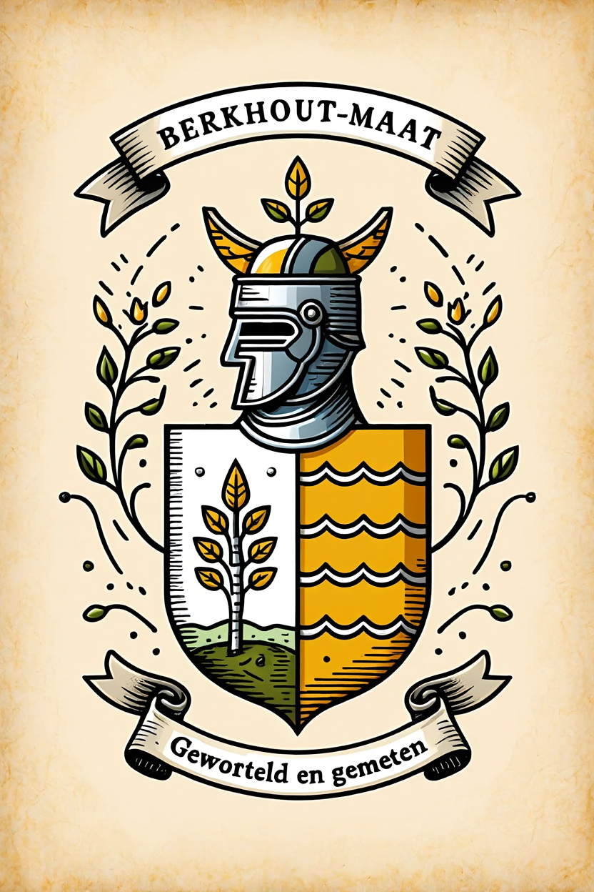 Familiewapen van de achternaam BERKHOUT-MAAT (vergrendeld)