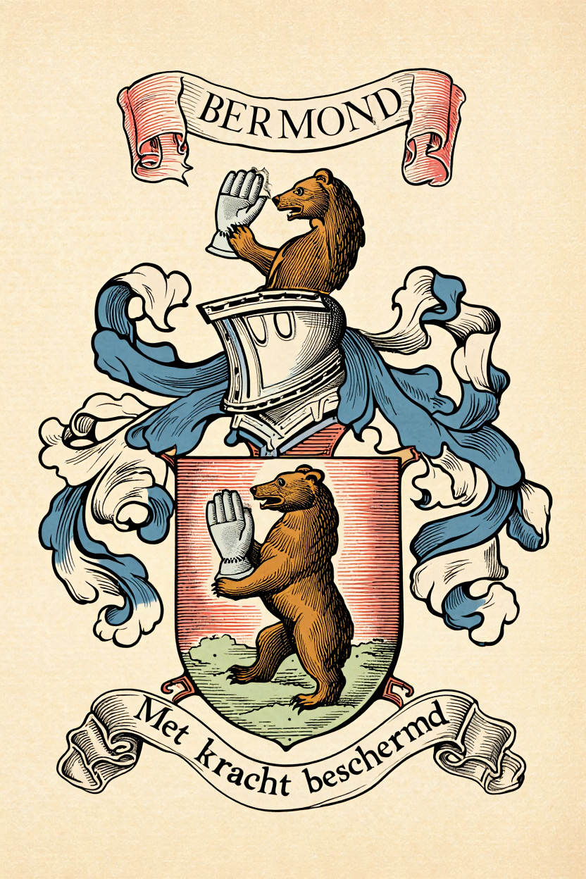 Familiewapen van de achternaam BERMOND (vergrendeld)