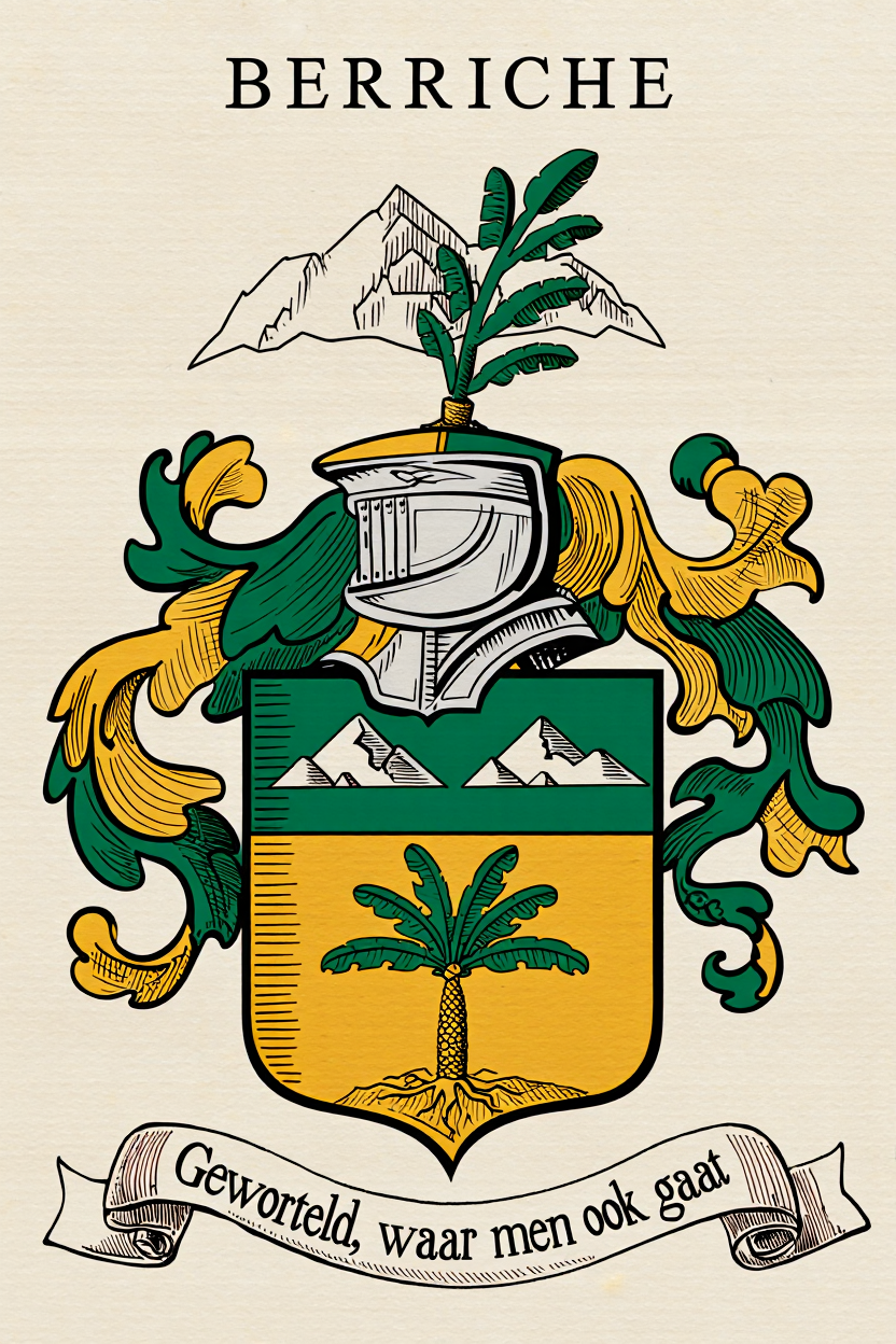 Familiewapen van de achternaam BERRICHE (vergrendeld)