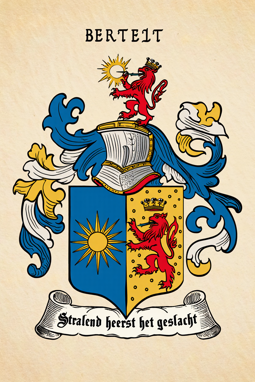Familiewapen van de achternaam BERTELT (vergrendeld)