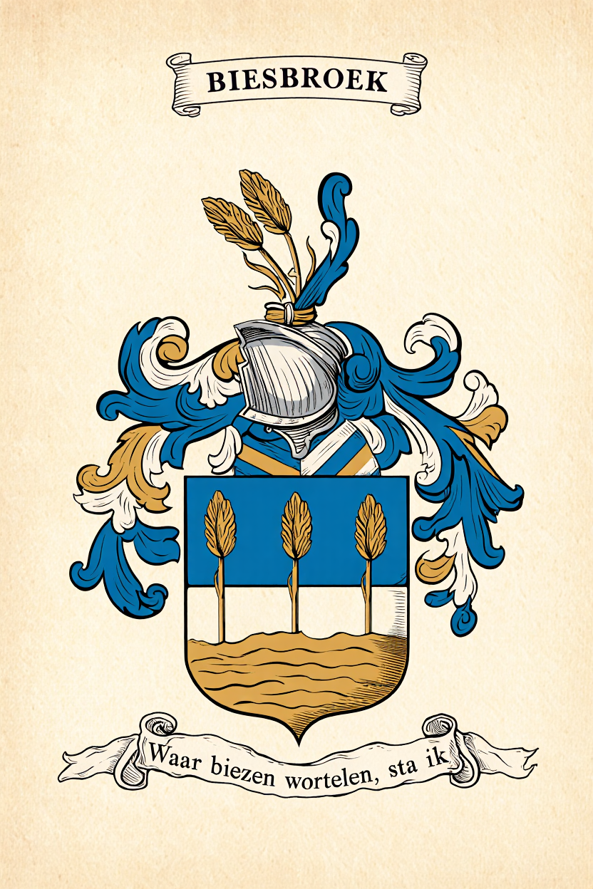 Familiewapen van de achternaam BIESBROEK