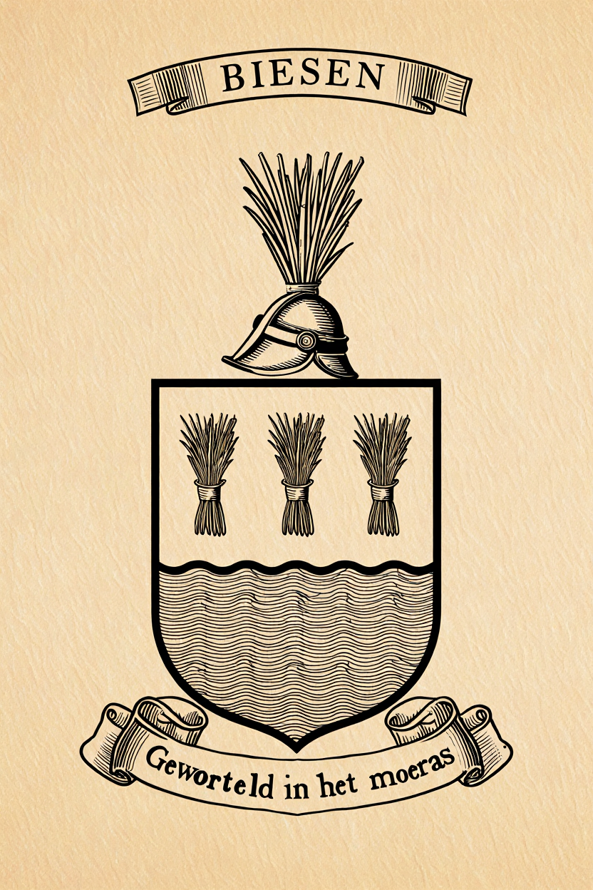 Familiewapen van de achternaam BIESEN (vergrendeld)