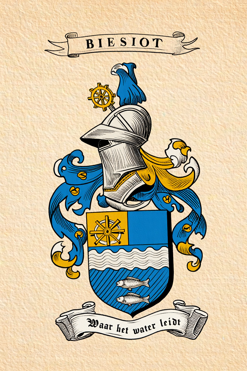 Familiewapen van de achternaam BIESIOT (vergrendeld)