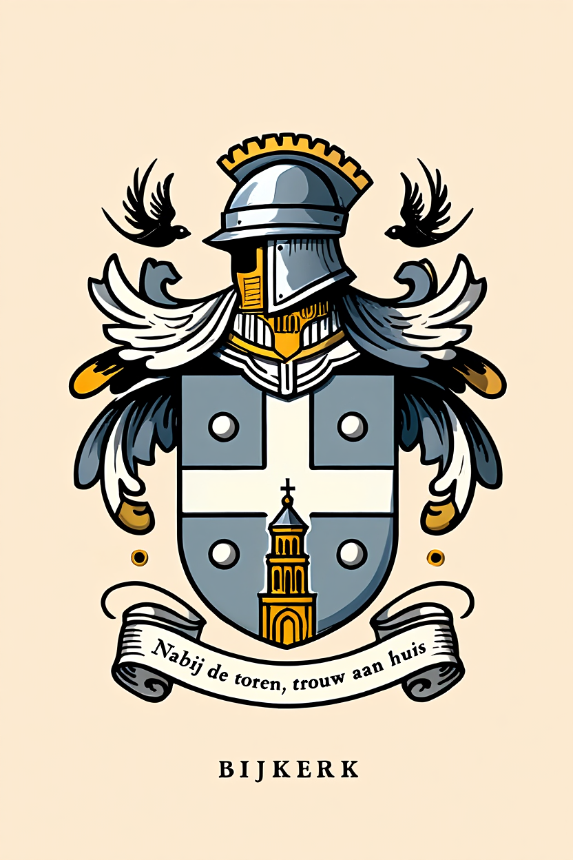 Familiewapen van de achternaam BIJKERK (vergrendeld)