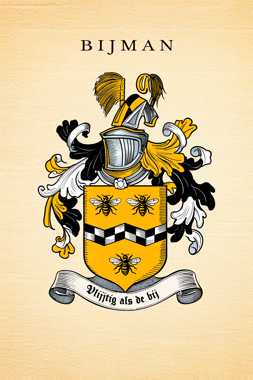Familiewapen van de achternaam BIJMAN (vergrendeld)
