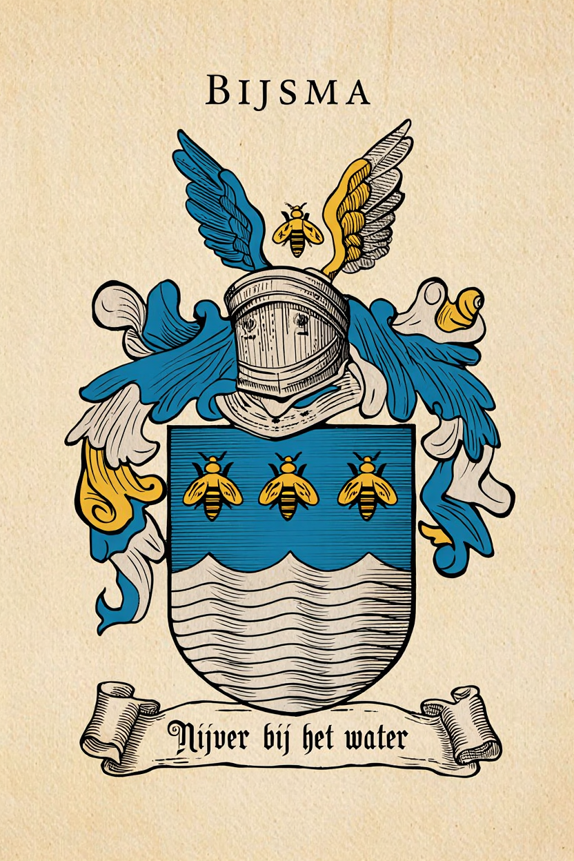 Familiewapen van de achternaam BIJSMA (vergrendeld)