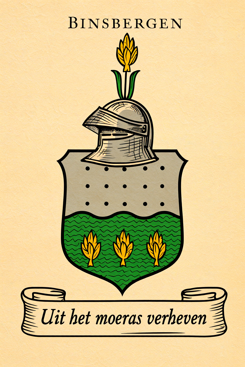 Familiewapen van de achternaam BINSBERGEN (vergrendeld)