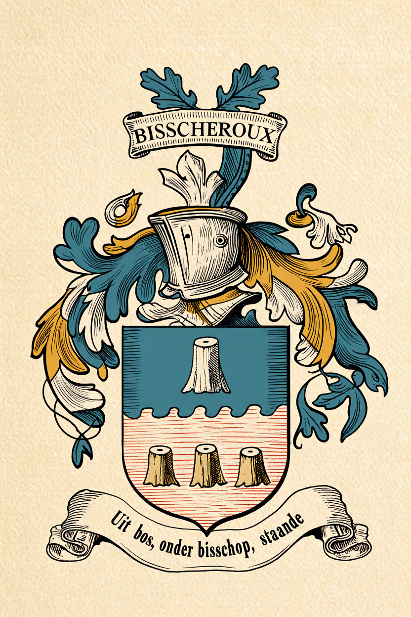 Familiewapen van de achternaam BISSCHEROUX (vergrendeld)