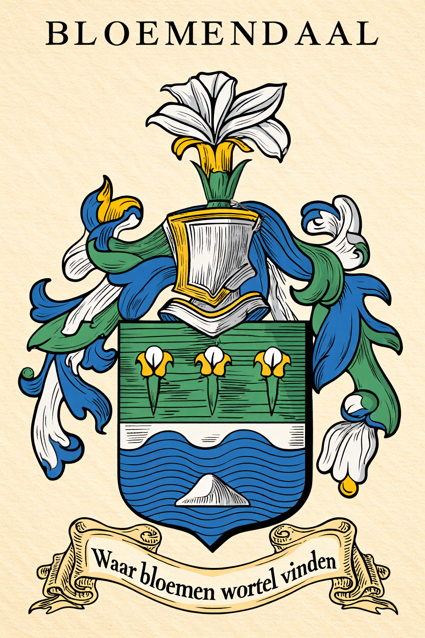 Familiewapen van de achternaam BLOEMENDAAL (vergrendeld)