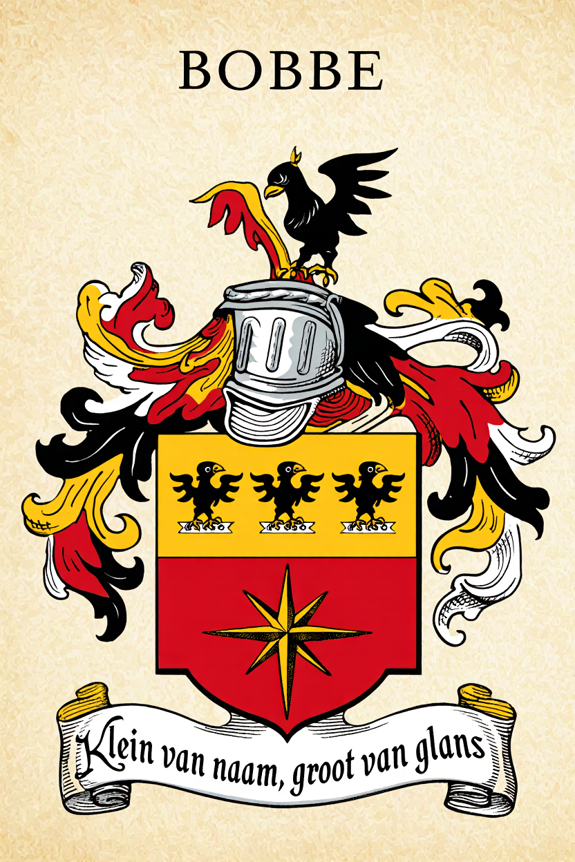 Familiewapen van de achternaam BOBBE (vergrendeld)
