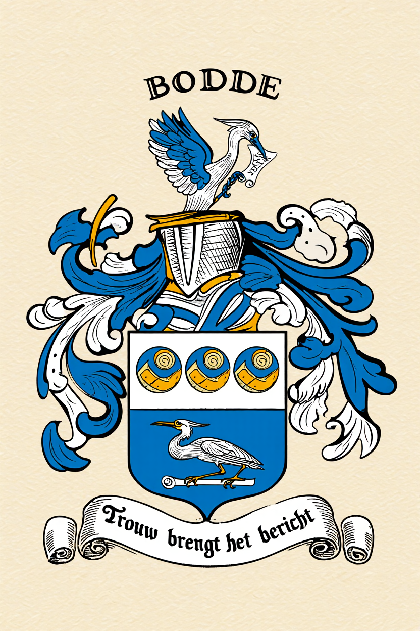 Familiewapen van de achternaam BODDE (vergrendeld)