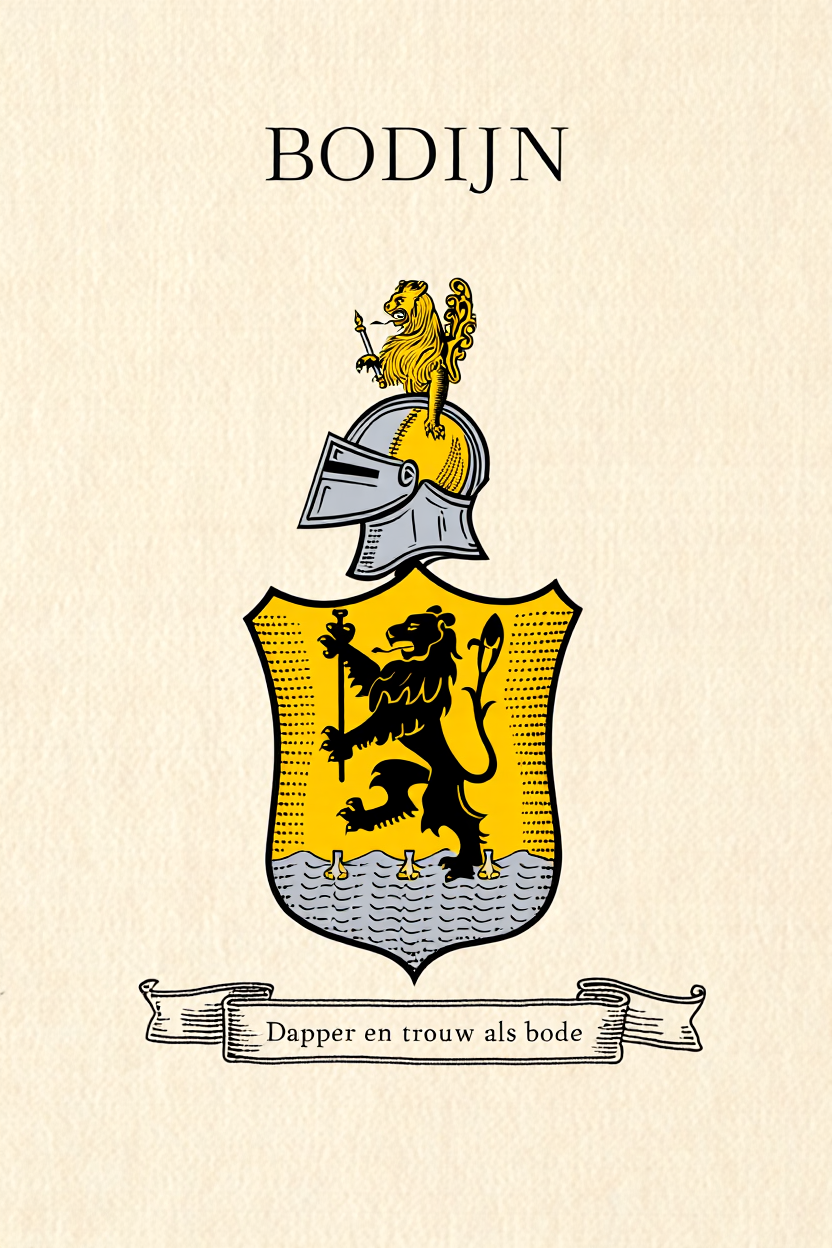 Familiewapen van de achternaam BODIJN (vergrendeld)