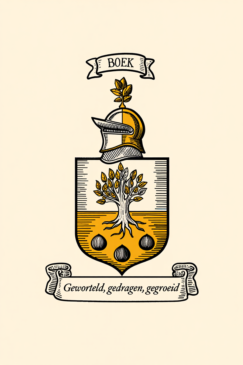Familiewapen van de achternaam BOEK (vergrendeld)