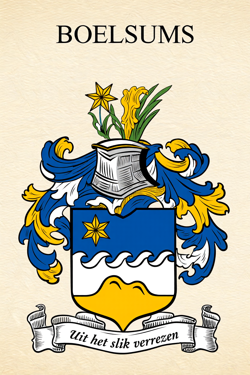 Familiewapen van de achternaam BOELSUMS (vergrendeld)