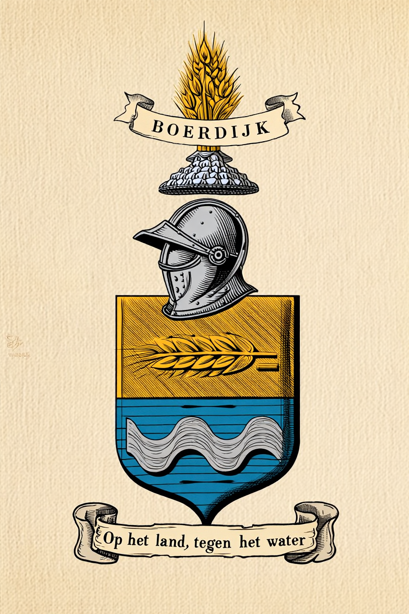 Familiewapen van de achternaam BOERDIJK (vergrendeld)