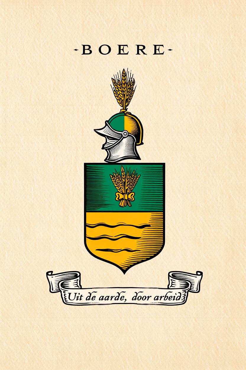 Familiewapen van de achternaam BOERE (vergrendeld)
