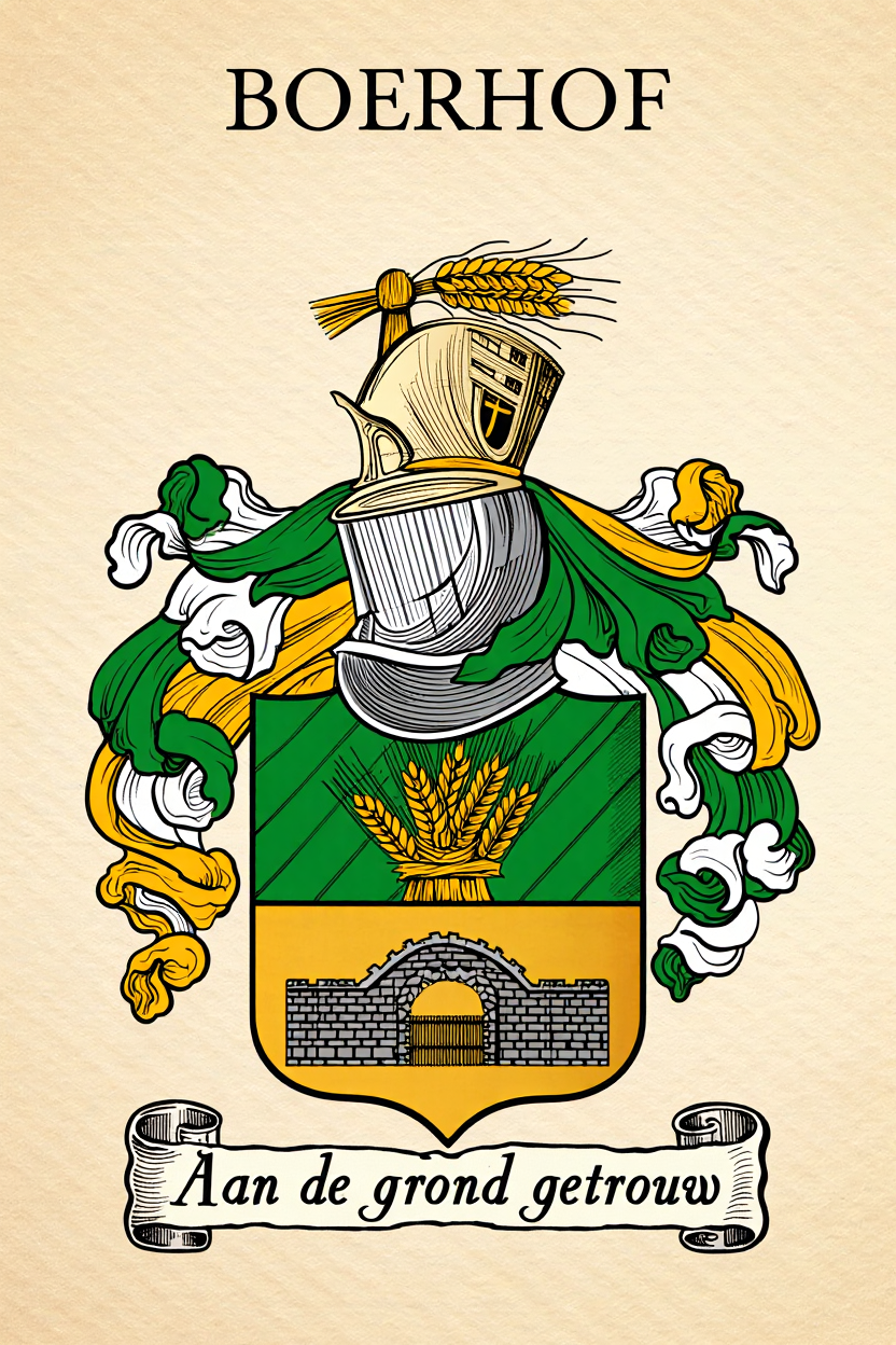Familiewapen van de achternaam BOERHOF