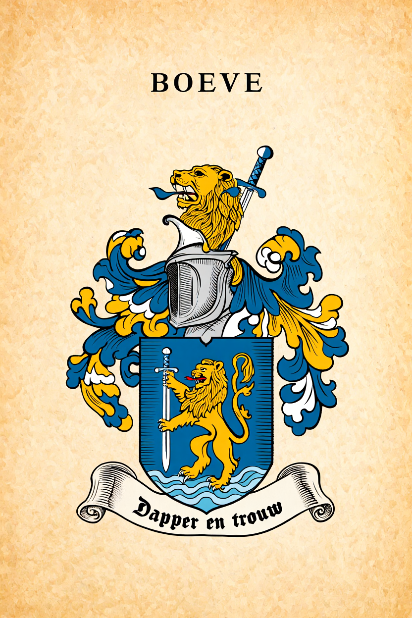 Familiewapen van de achternaam BOEVE