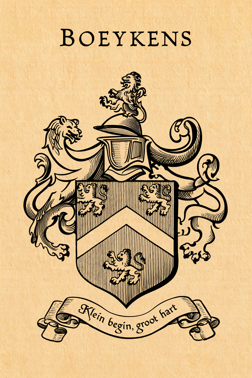 Familiewapen van de achternaam BOEYKENS (vergrendeld)