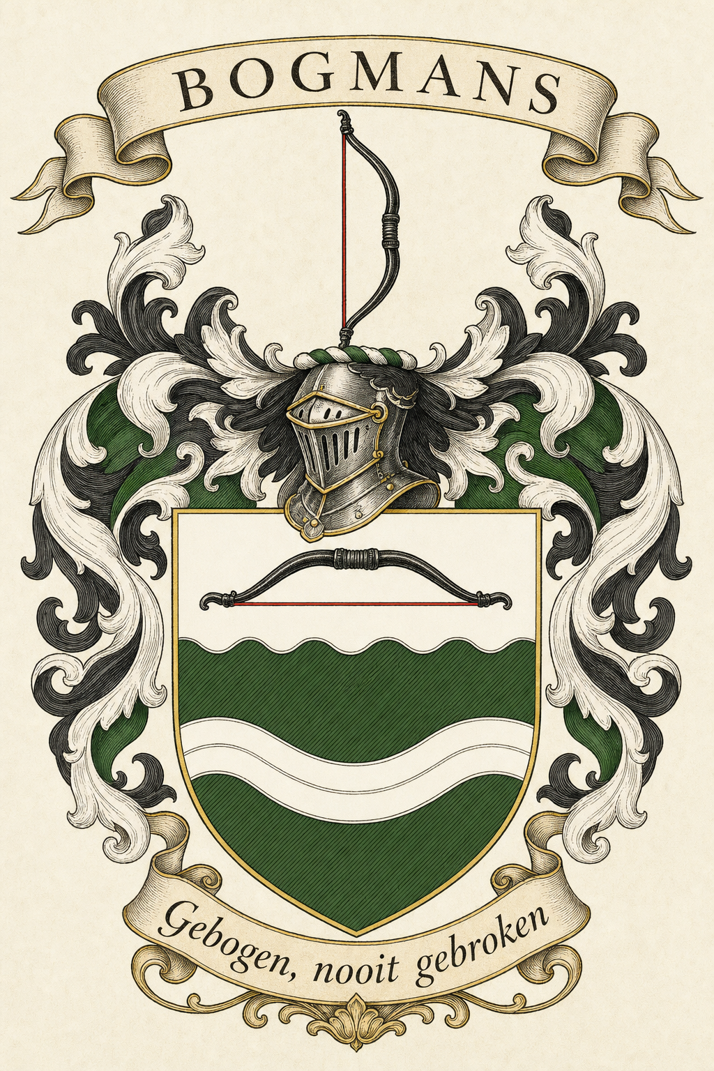 Familiewapen van de achternaam BOGMANS (vergrendeld)