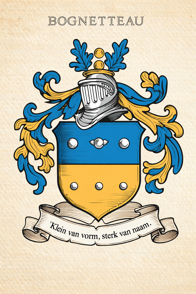 Familiewapen van de achternaam BOGNETTEAU