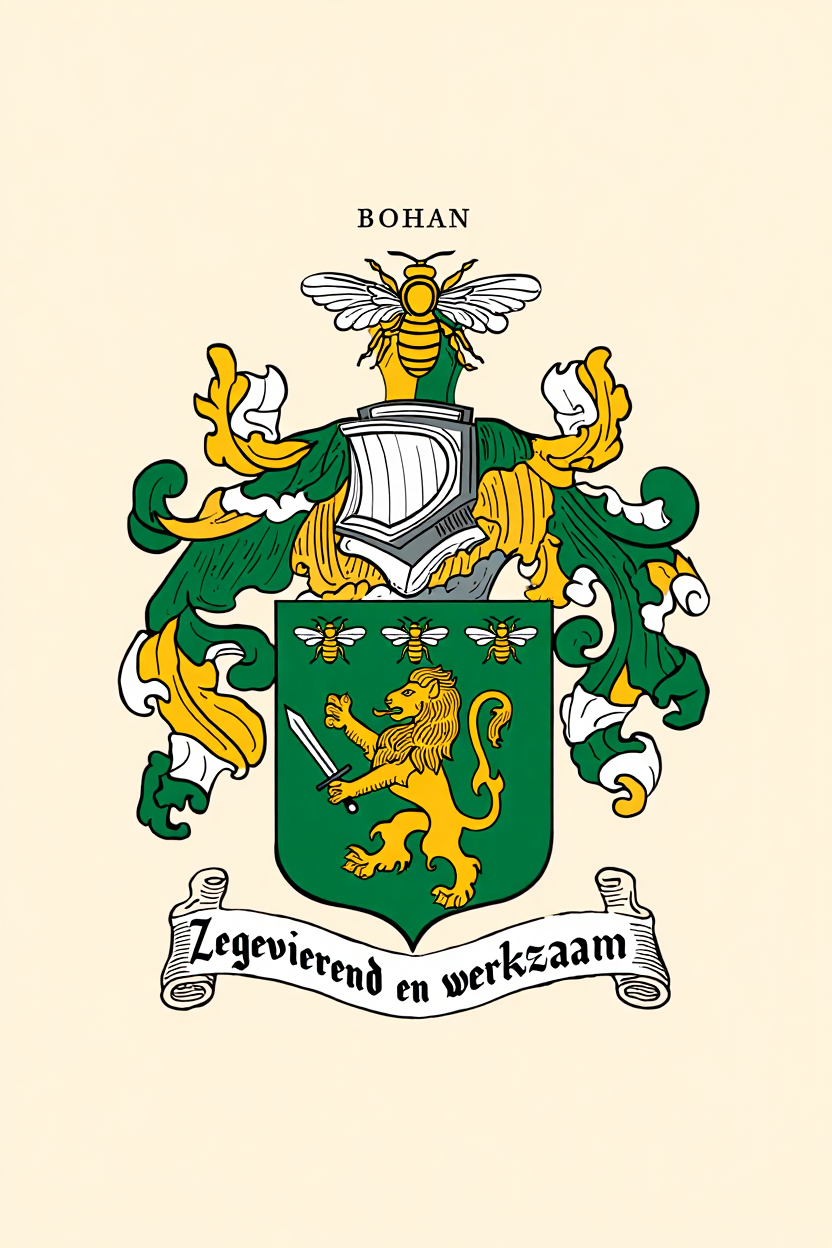 Familiewapen van de achternaam BOHAN (vergrendeld)