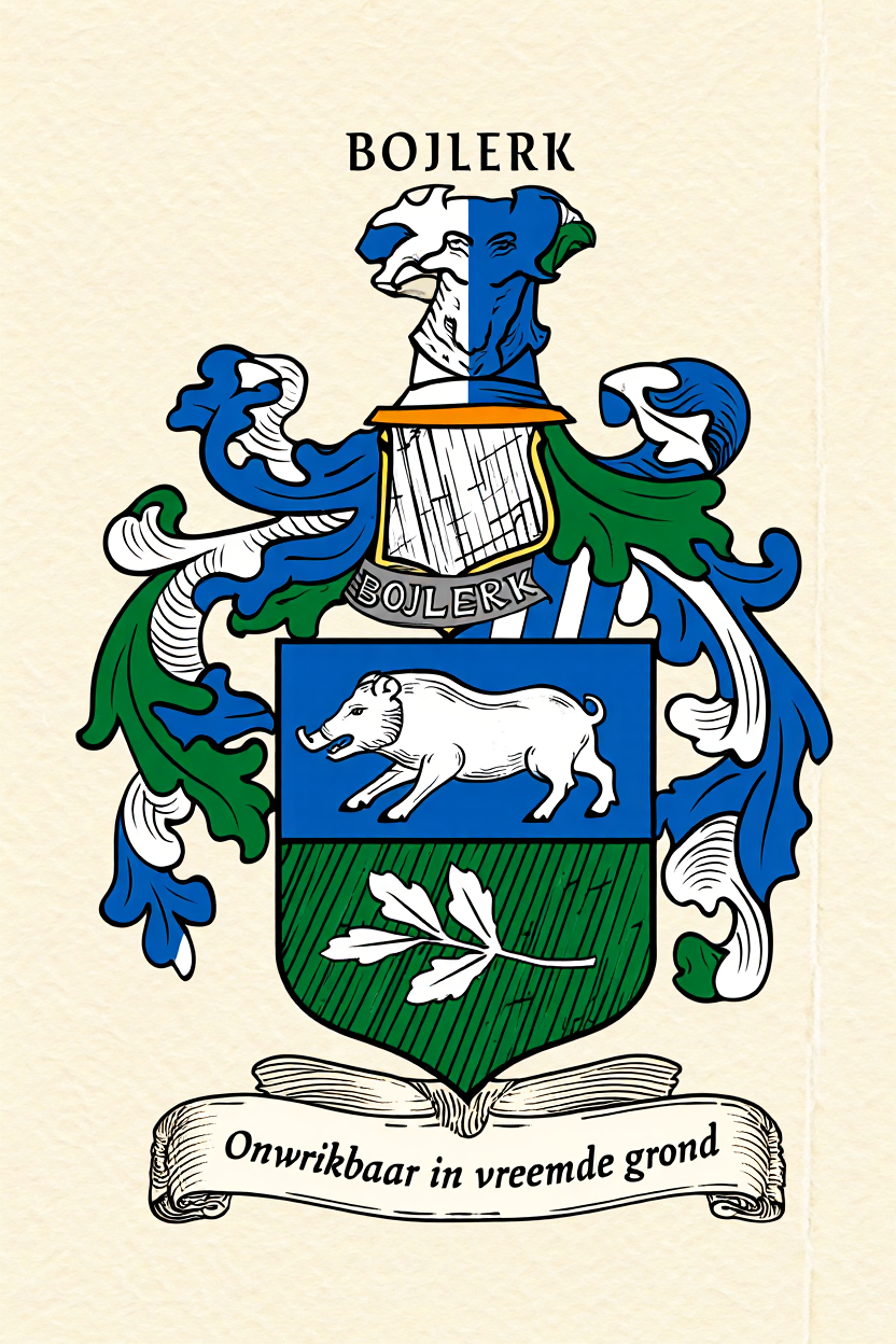 Familiewapen van de achternaam BOJLERK (vergrendeld)