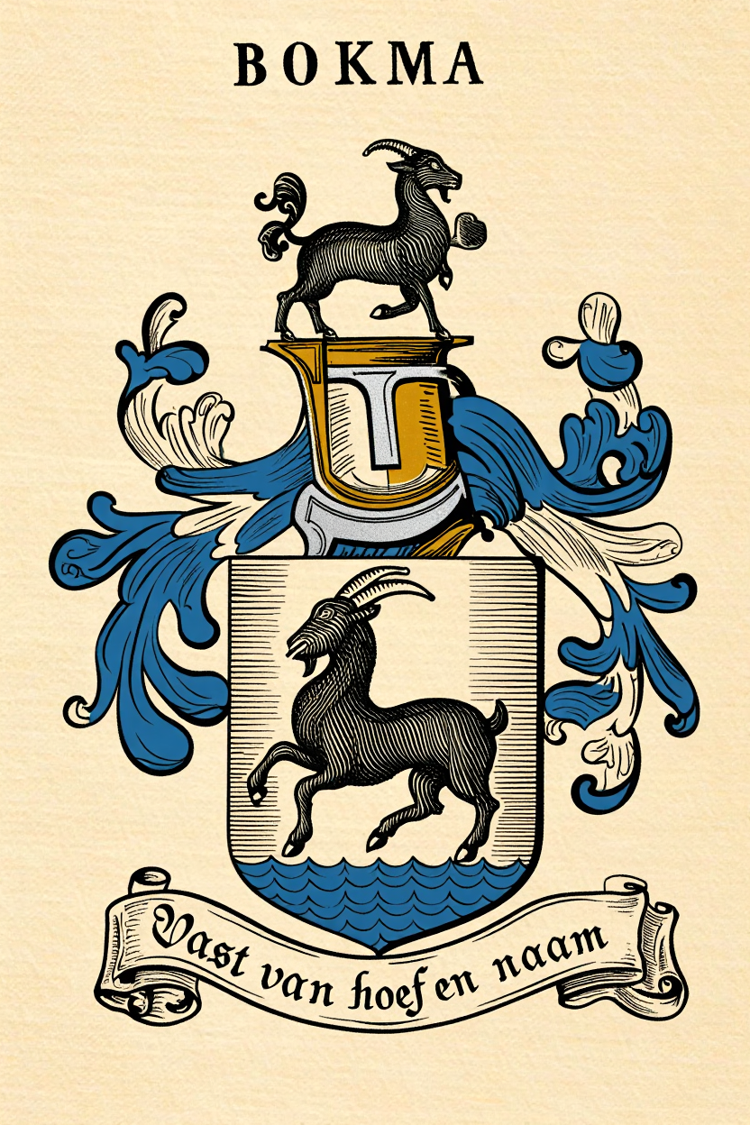Familiewapen van de achternaam BOKMA