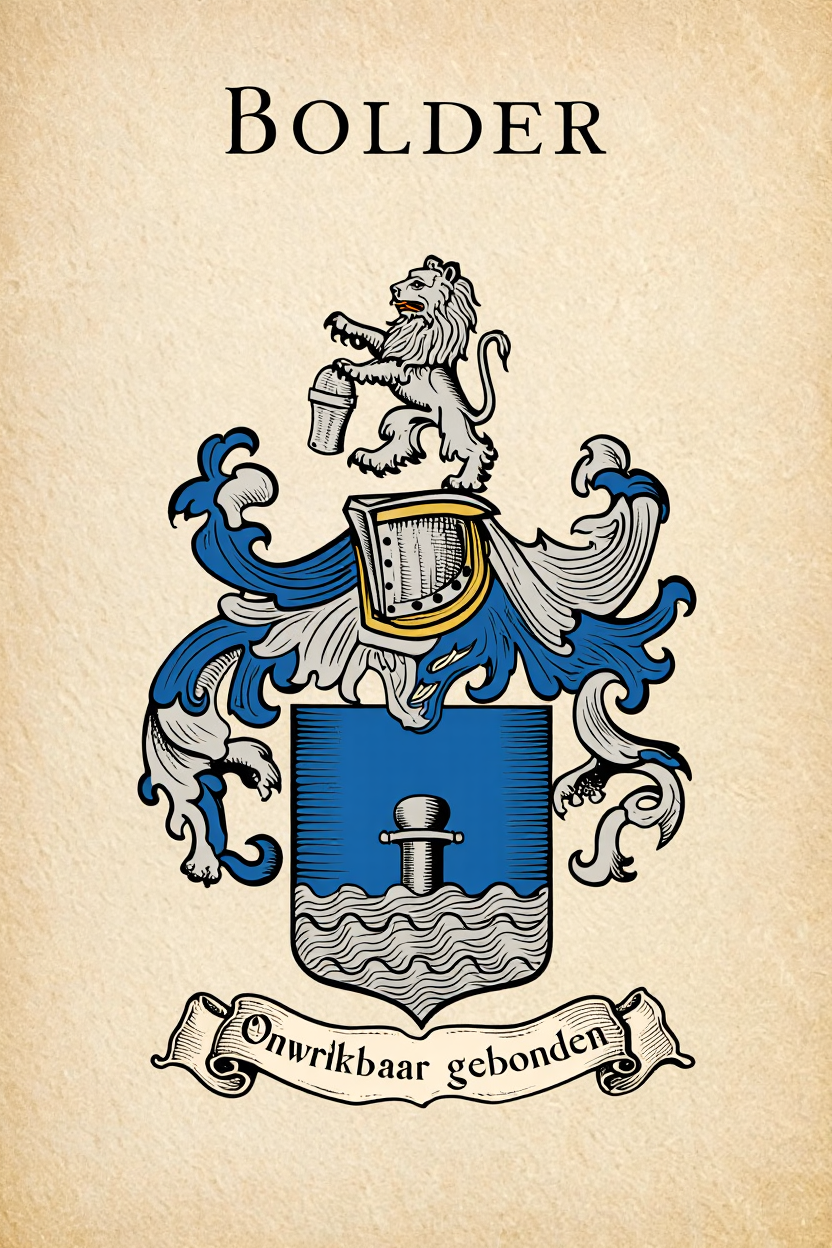 Familiewapen van de achternaam BOLDER (vergrendeld)