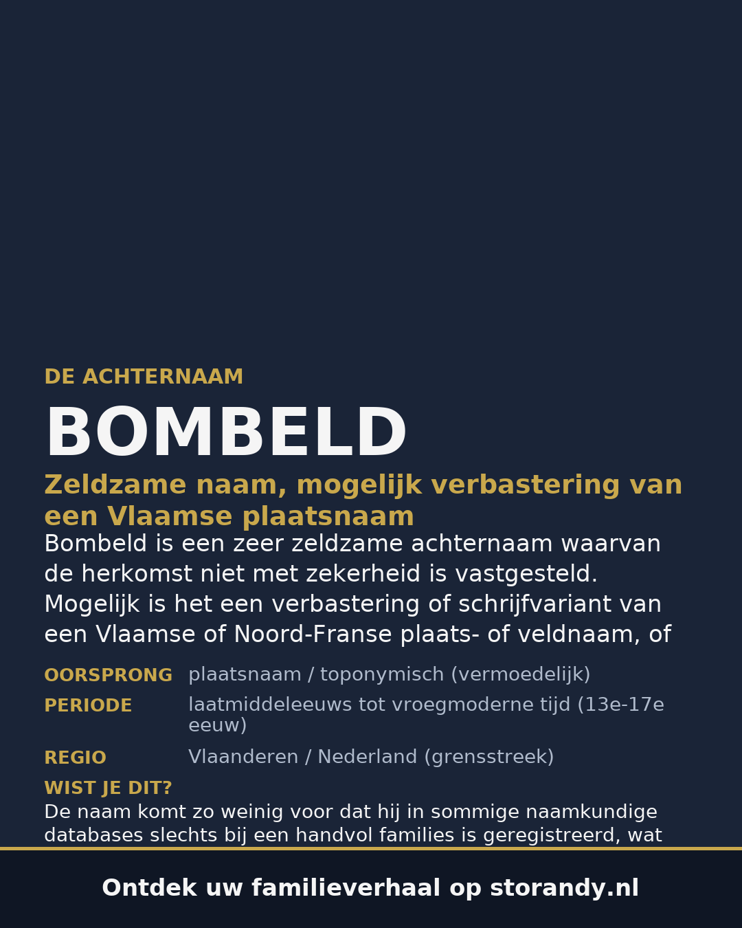 Familiewapen van de achternaam BOMBELD (vergrendeld)