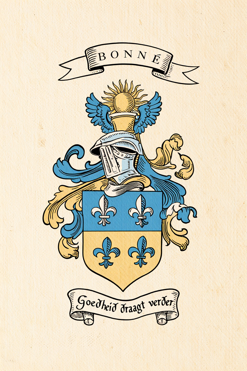 Familiewapen van de achternaam BONNÉ (vergrendeld)