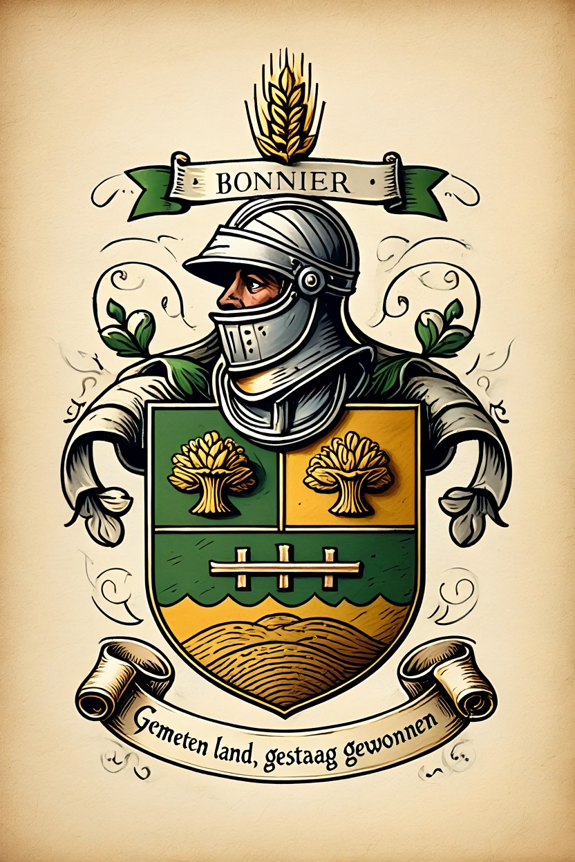 Familiewapen van de achternaam BONNIER (vergrendeld)