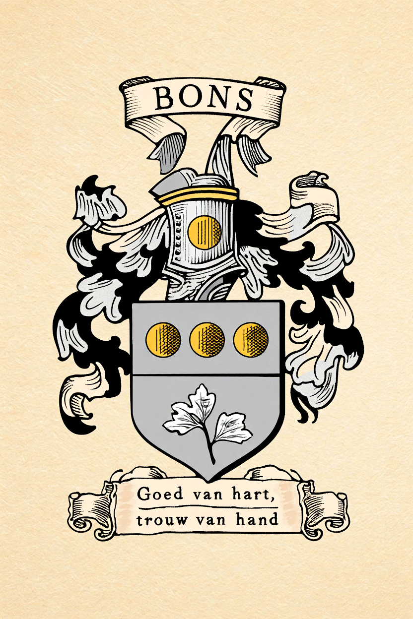 Familiewapen van de achternaam BONS (vergrendeld)