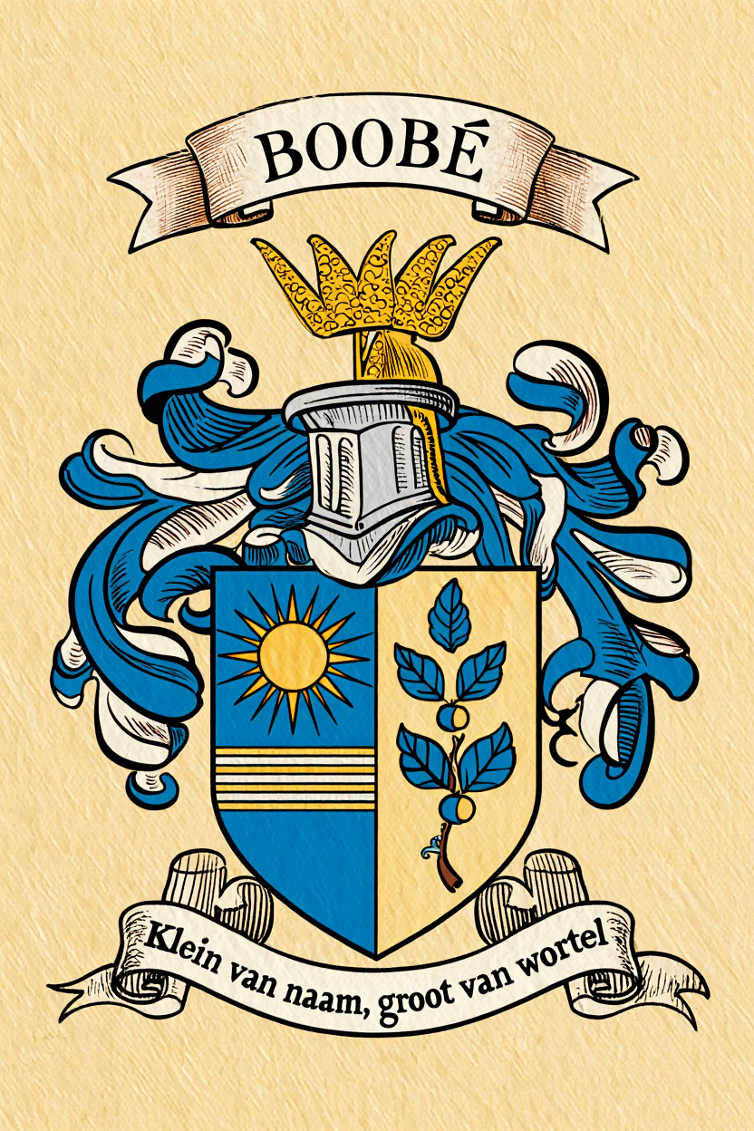 Familiewapen van de achternaam BOOBÉ (vergrendeld)