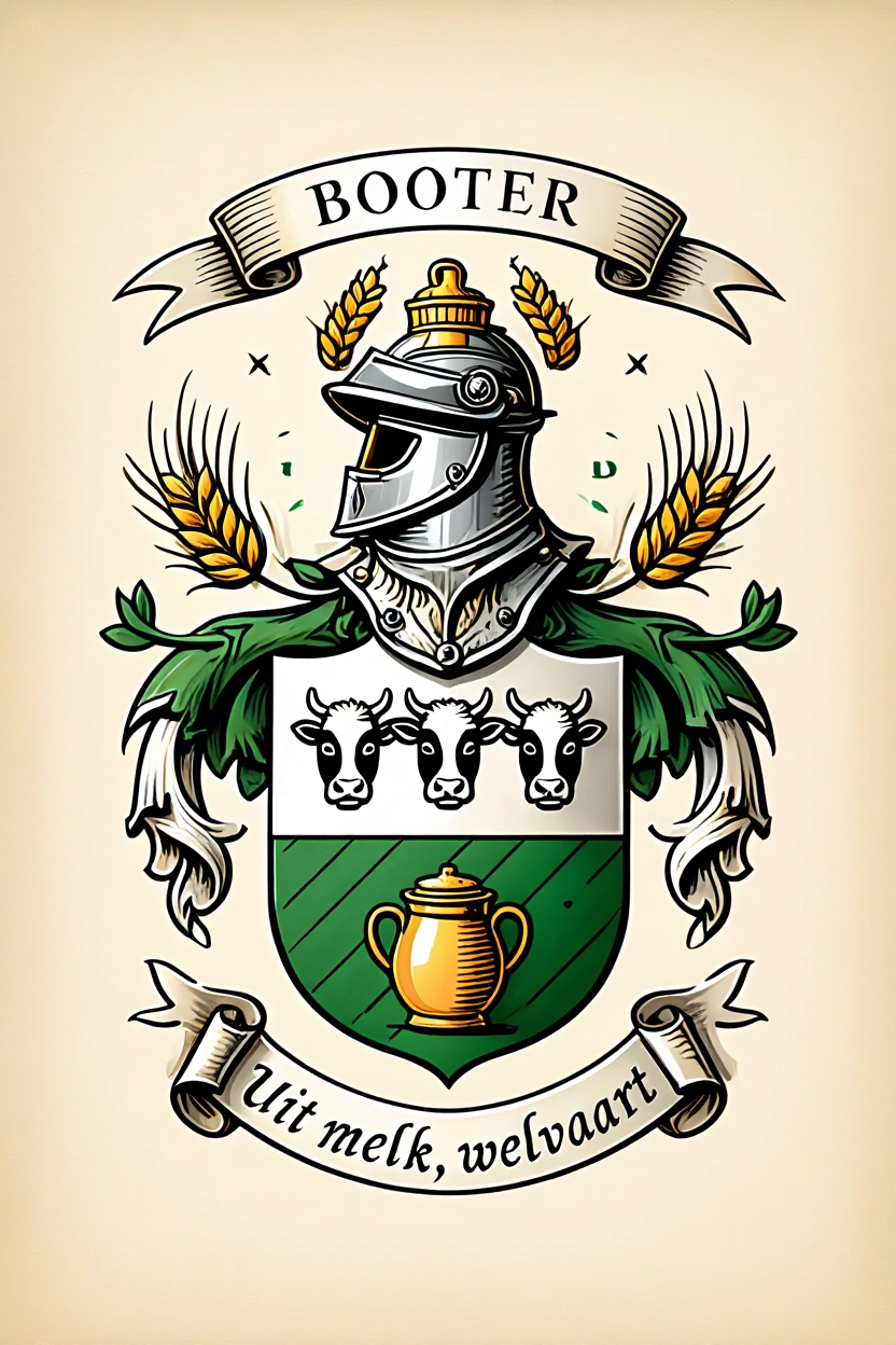Familiewapen van de achternaam BOOTER (vergrendeld)