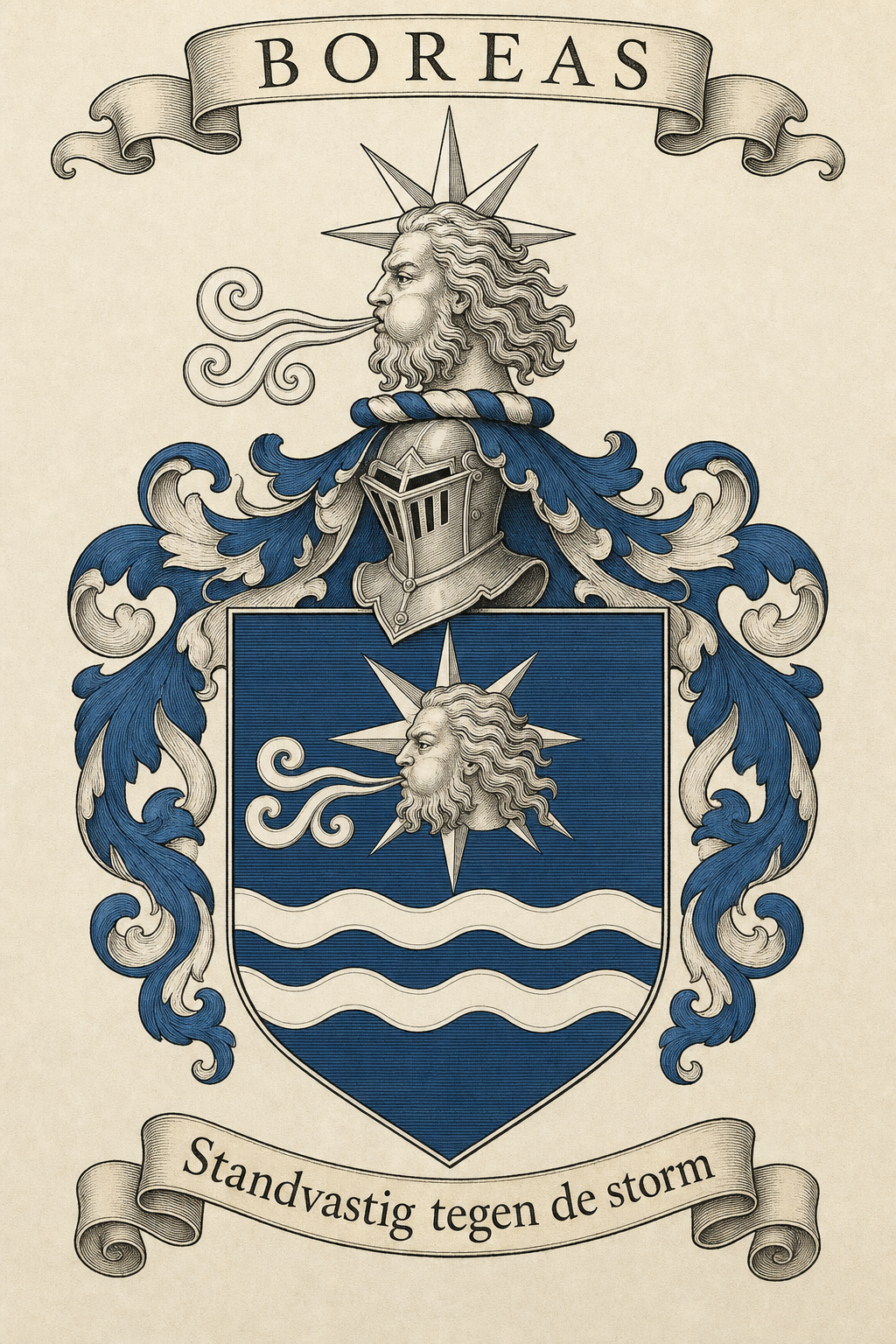 Familiewapen van de achternaam BOREAS (vergrendeld)