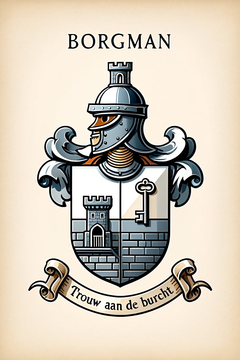 Familiewapen van de achternaam BORGMAN (vergrendeld)