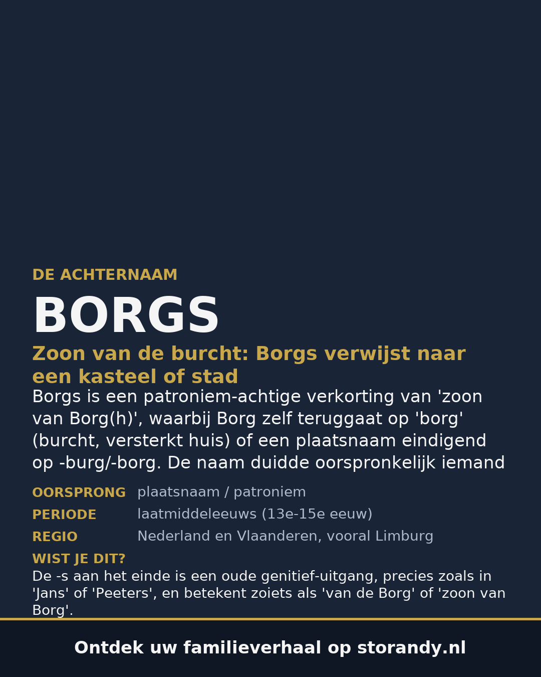 Familiewapen van de achternaam BORGS