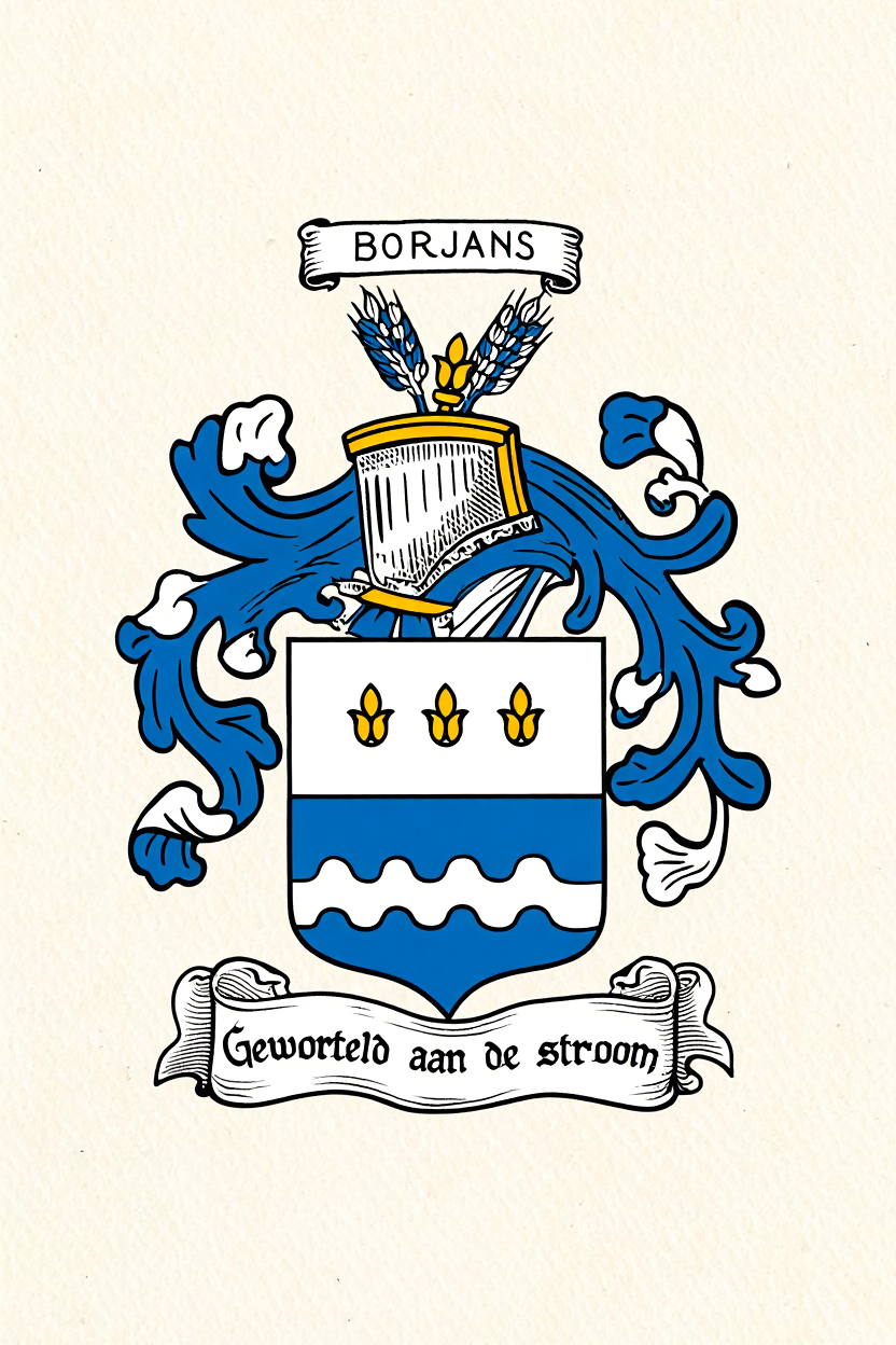 Familiewapen van de achternaam BORJANS (vergrendeld)