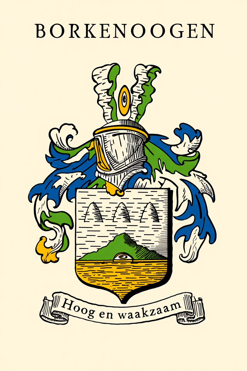 Familiewapen van de achternaam BORKENOOGEN (vergrendeld)