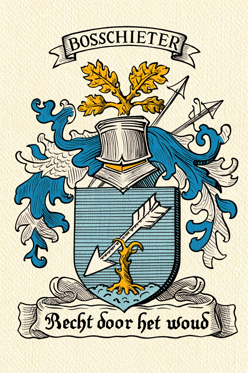 Familiewapen van de achternaam BOSSCHIETER (vergrendeld)