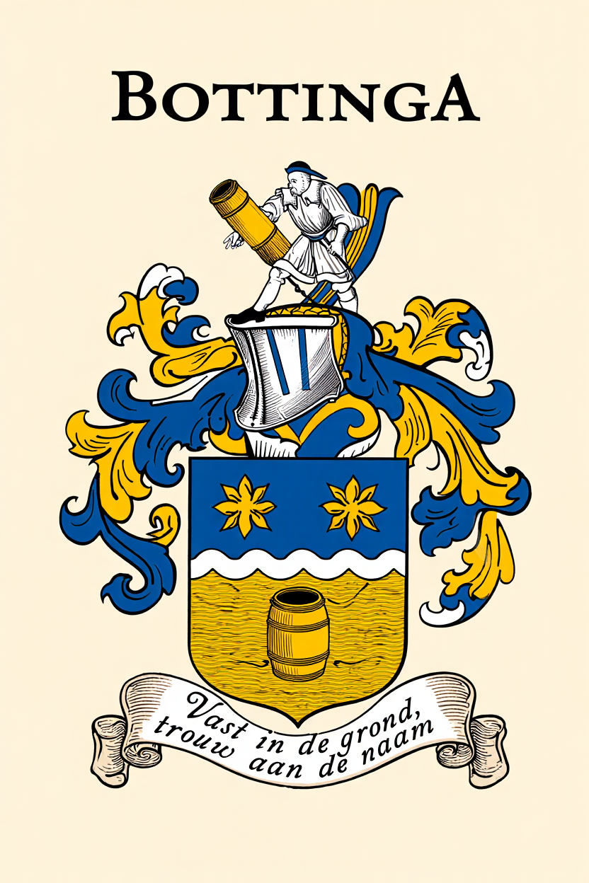 Familiewapen van de achternaam BOTTINGA (vergrendeld)